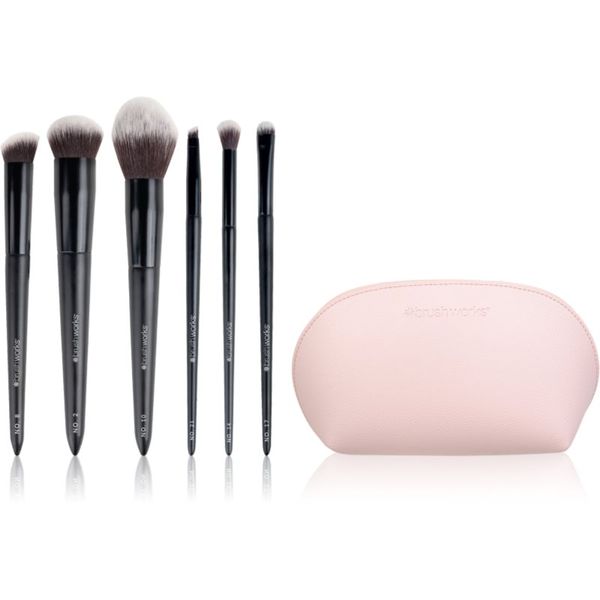 Brushworks Brushworks Essentials Makeup Brush Set Complexion Set čopičev s torbico