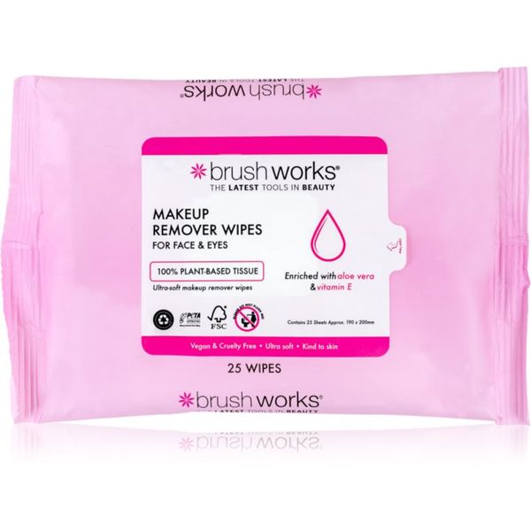 Brushworks Brushworks Makeup Remover Wipes robčki za odstranjevanje ličil 25 kos