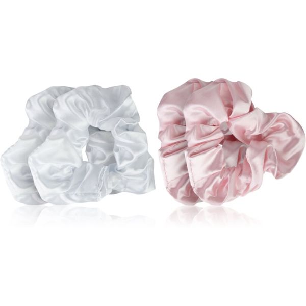 Brushworks Brushworks Satin Scrunchies Pink & White elastike za lase