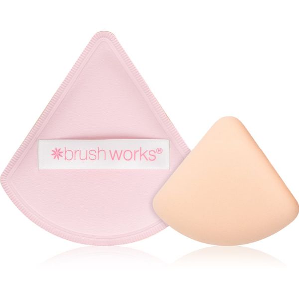Brushworks Brushworks Triangular Powder Puff Duo penasti aplikator za tekoči puder