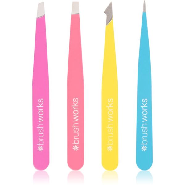 Brushworks Brushworks Tweezer Set Neon set pincet