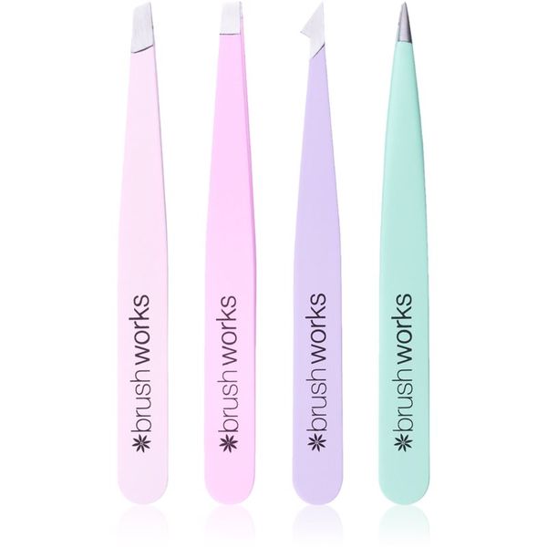 Brushworks Brushworks Tweezer Set Pastel set pincet