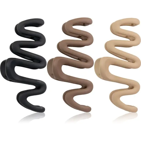 Brushworks Brushworks Wave Claw Clips sponke za lase 3 kos