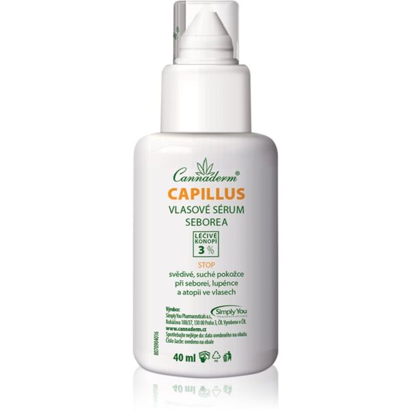 Cannaderm Cannaderm Capillus Seborea Hair Serum aktivni serum za suho in srbeče lasišče 40 ml