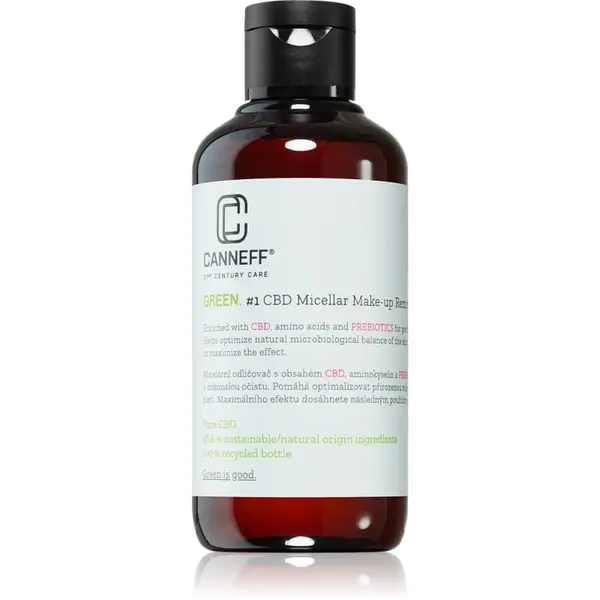 Canneff Canneff Green CBD Micellar Make-up Remover čistilna micelarna voda za odstranjevanje ličil 200 ml
