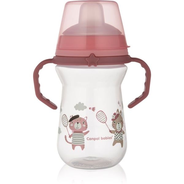 Canpol Babies Canpol babies Bonjour Paris skodelica z ročaji Pink 6m+ 250 ml