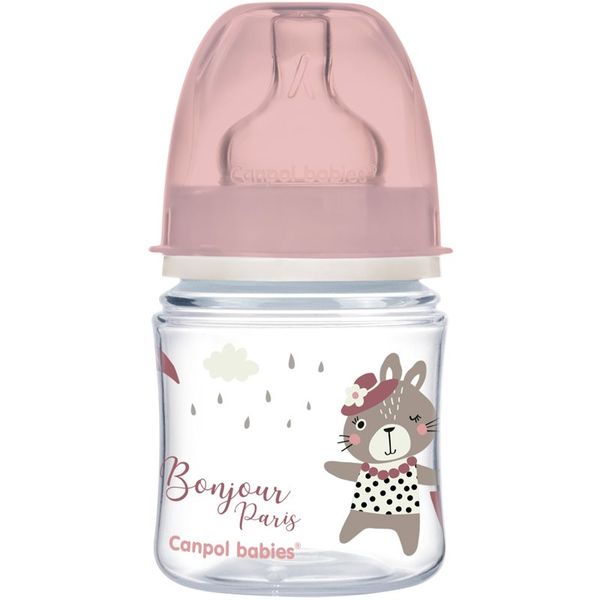 Canpol Babies Canpol babies Bonjour Paris steklenička za dojenčke 0m+ Pink 120 ml