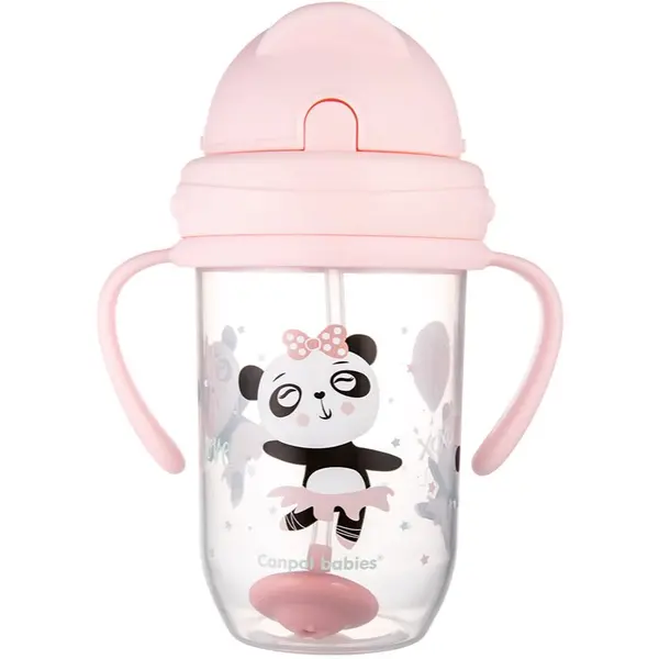 Canpol babies Canpol babies Exotic Animals Cup With Straw skodelica s slamico 270 ml