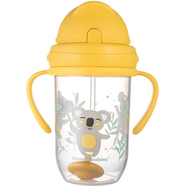 Canpol Babies Canpol babies Exotic Animals Cup With Straw skodelica s slamico Yellow 270 ml