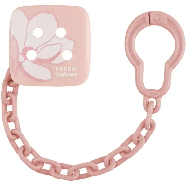Canpol babies Canpol babies Gold Soothers Holder verižica za dudo Pink 1 kos