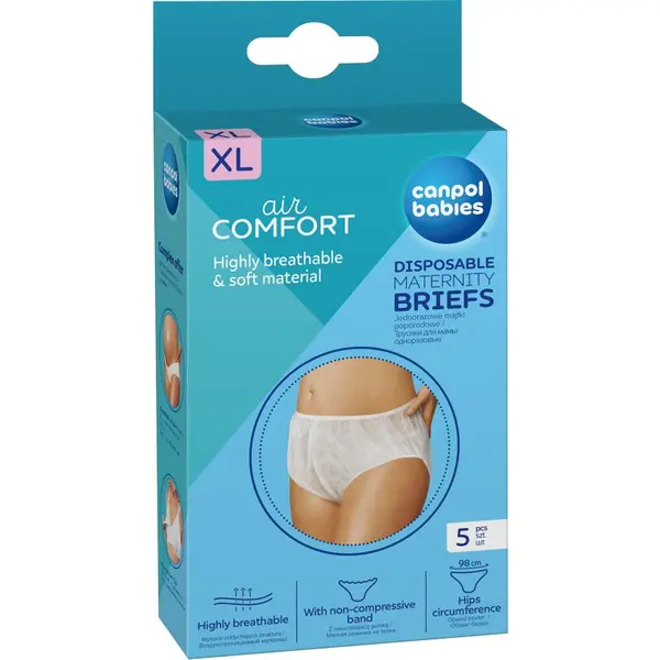 Canpol babies Canpol babies Maternity Briefs poporodne spodnjice velikost L/XL 5 kos