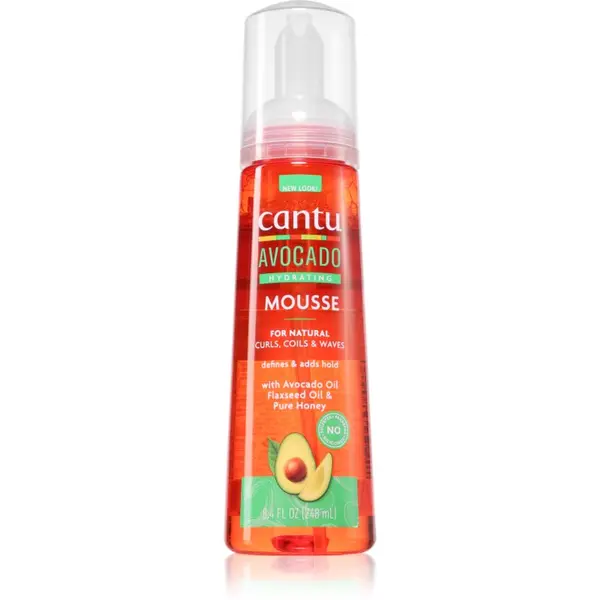CANTU CANTU Avocado Styling Mousse stiling gel za valovite in kodraste lase 248 ml