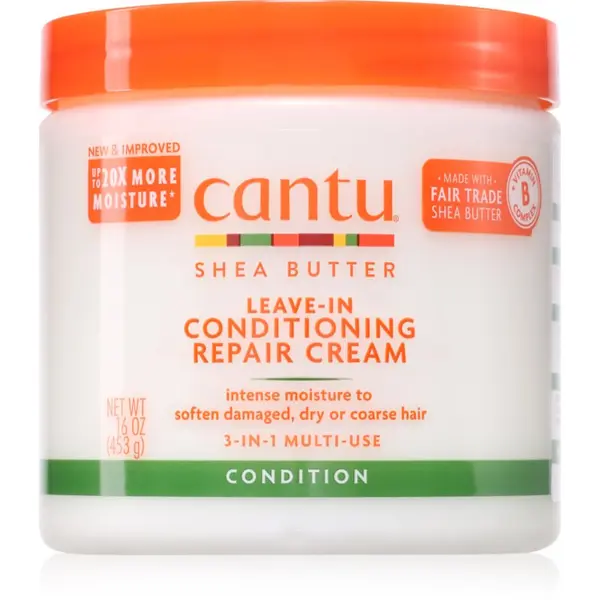 CANTU CANTU Shea Butter Leave-In Conditioning Cream balzam brez spiranja za poškodovane lase 453 g