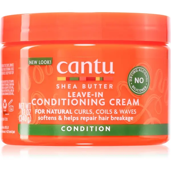 CANTU CANTU Shea Butter Leave-In Conditioning Cream balzam brez spiranja za valovite in kodraste lase 340 g