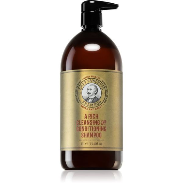 Captain Fawcett Captain Fawcett Shampoo Ricki Halls's Booze & Baccy čistilni šampon za moške 1000 ml