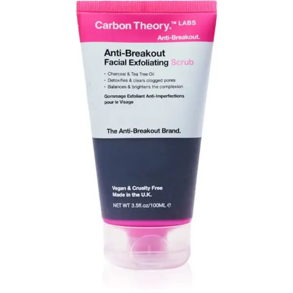 Carbon Theory Carbon Theory Anti-Breakout Facial Exfoliating osvežilni piling za obraz za problematično kožo, akne 100 ml