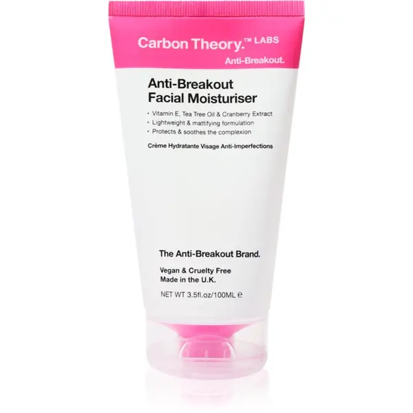Carbon Theory Carbon Theory Anti-Breakout Facial Moisturiser vlažilna krema za obraz proti nepravilnostim na koži 100 ml