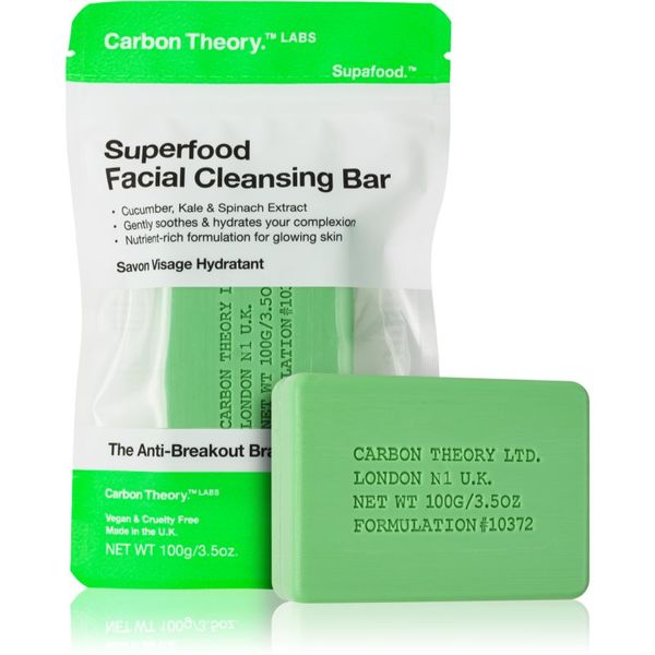 Carbon Theory Carbon Theory Facial Cleansing Bar Superfood čistilno milo za obraz Green 100 g