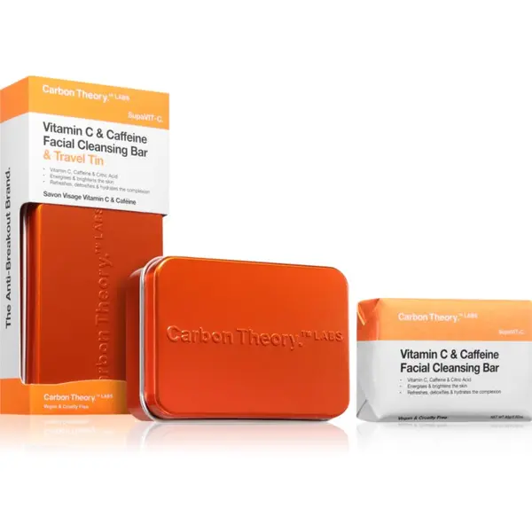 Carbon Theory Carbon Theory SupaVIT-C Facial Cleansing Bar čistilno milo za obraz z vitaminom C 80 g