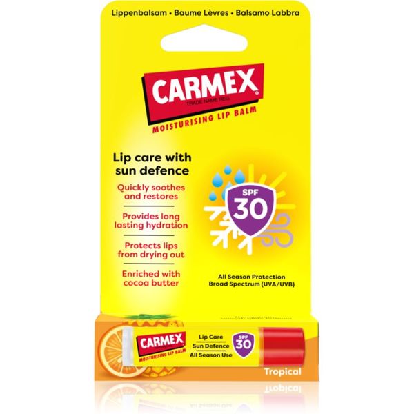 Carmex Carmex Tropical Sun Defense zaščitni balzam za ustnice SPF 30 4,25 g