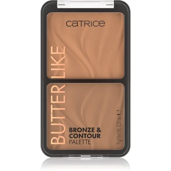 Catrice Catrice Butter Like Bronze & Contour paleta za konture obraza z bronzerjem odtenek 010 Born To Shape 9 g