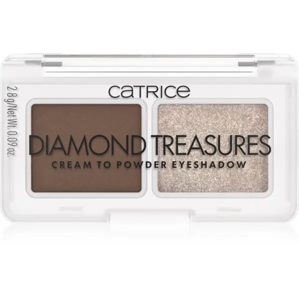 Catrice Catrice Diamond Treasures duo senčila za oči odtenek 01 Hazel Spark 2.8 g