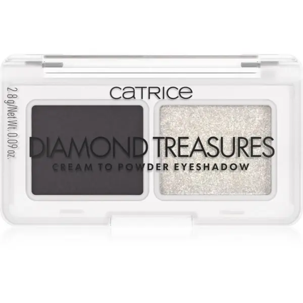 Catrice Catrice Diamond Treasures duo senčila za oči odtenek 030 Smokey Diamond 2.8 g