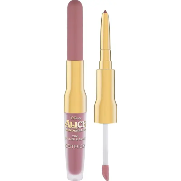 Catrice Catrice Disney Alice in Wonderland šminka in svinčnik za ustnice 2 v 1 odtenek C01 How Curious 1.77 g