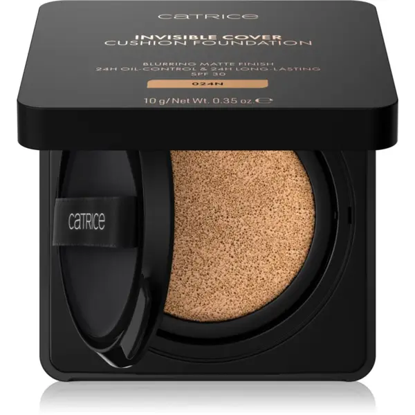 Catrice Catrice Invisible Cover Cushion Foundation matirajoči tekoči puder v gobici SPF 30 odtenek C024N 10 g