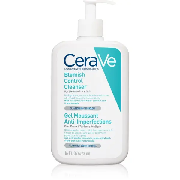 CeraVe CeraVe Blemish Control čistilni gel proti nepravilnostim na aknasti koži 473 ml