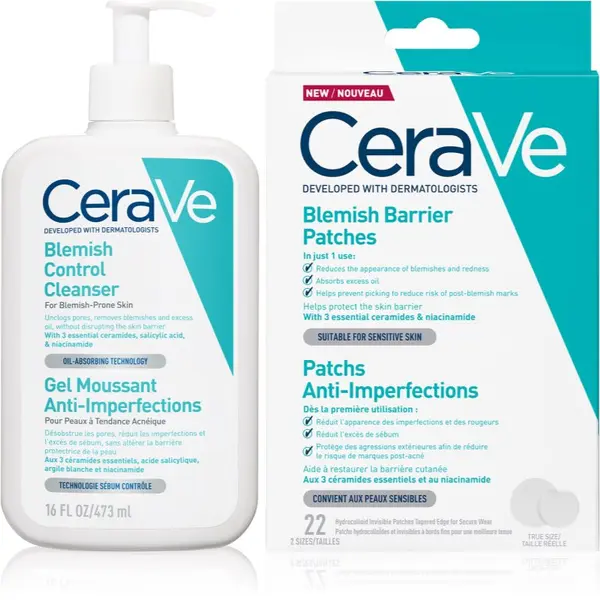 CeraVe CeraVe Cleansers Blemish Control Cleanser set za problematično kožo, akne