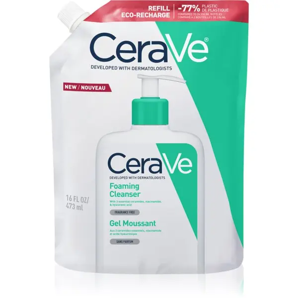 CeraVe CeraVe Cleansers Foaming Cleanser čistilni penasti gel za normalno do mastno kožo 473 ml