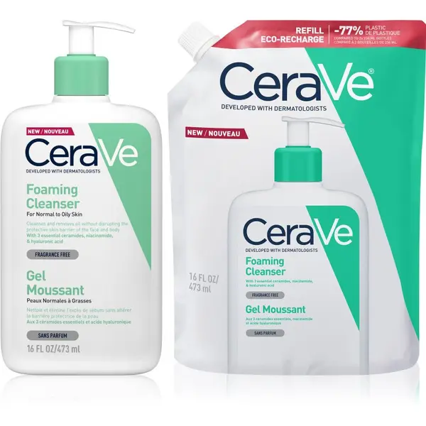 CeraVe CeraVe Cleansers Foaming Cleanser set za normalno do mastno kožo