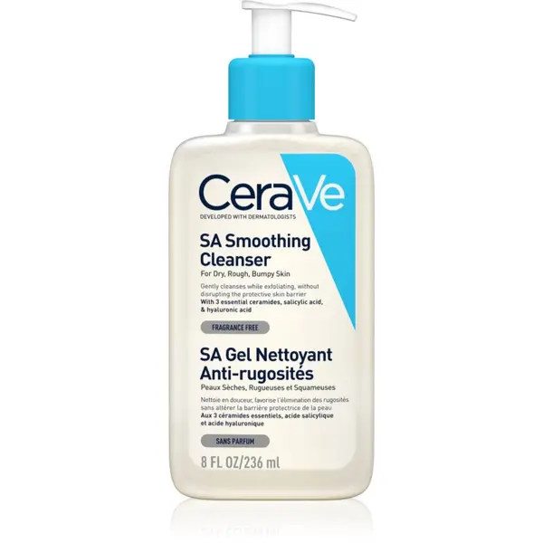 CeraVe CeraVe Cleansers SA Smoothing Cleanser čistilni in mehčalni gel za suho kožo 236 ml