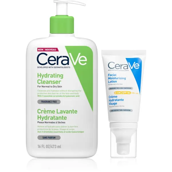 CeraVe CeraVe Hydrating Cleanser set za vlaženje in učvrstitev kože