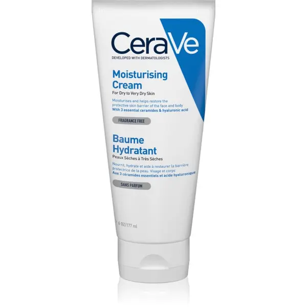 CeraVe CeraVe Moisturizers vlažilna krema za obraz in telo za suho do zelo suho kožo 177 ml