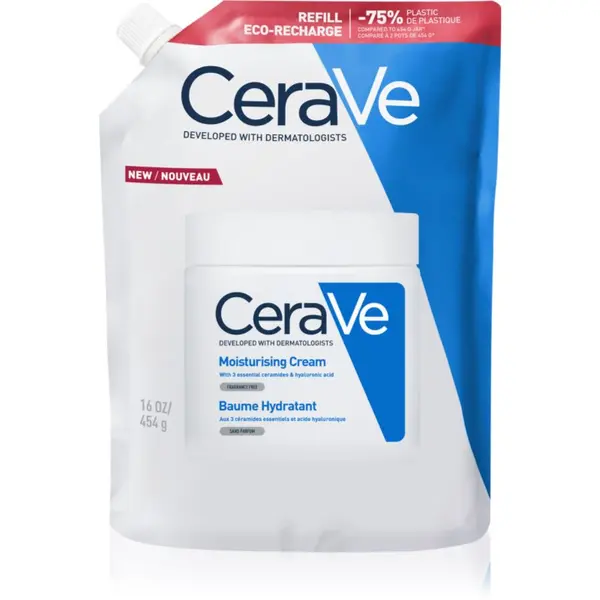 CeraVe CeraVe Moisturizers vlažilna krema za obraz in telo za suho do zelo suho kožo 454 g