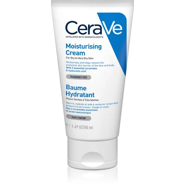 CeraVe CeraVe Moisturizers vlažilna krema za obraz in telo za suho do zelo suho kožo 50 ml