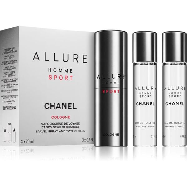 Chanel Chanel Allure Homme Sport Cologne kolonjska voda (1x polnilna + 2x polnilo) za moške 2x20 ml