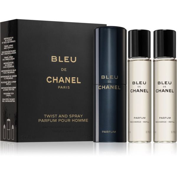 Chanel Chanel Bleu de Chanel parfum + nadomestno polnilo za moške 3x20 ml
