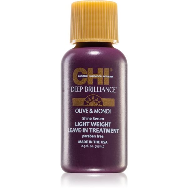 CHI CHI Brilliance Shine Serum Lightweight Leave-in Ttreatment lahki serum za sijaj in mehkobo las 15 ml