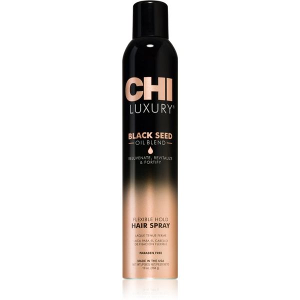 CHI CHI Luxury Black Seed Oil Flexible Hold Hairspray lak za lase za fleksibilno učvrstitev 284 ml