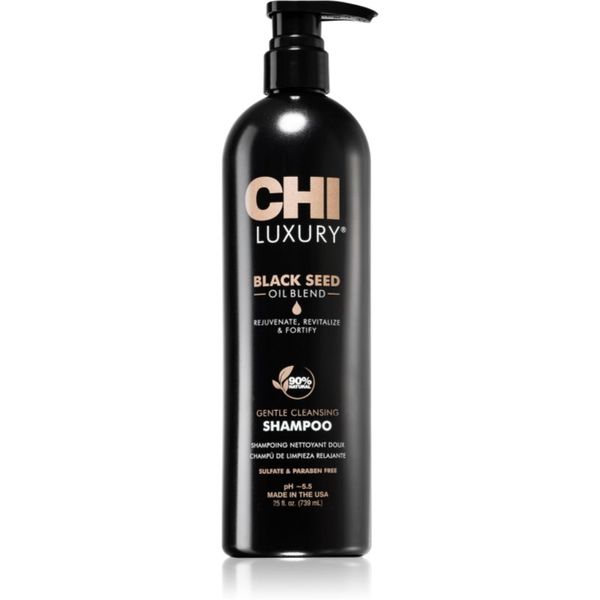 CHI CHI Luxury Black Seed Oil Gentle Cleansing Shampoo nežni čistilni šampon 739 ml