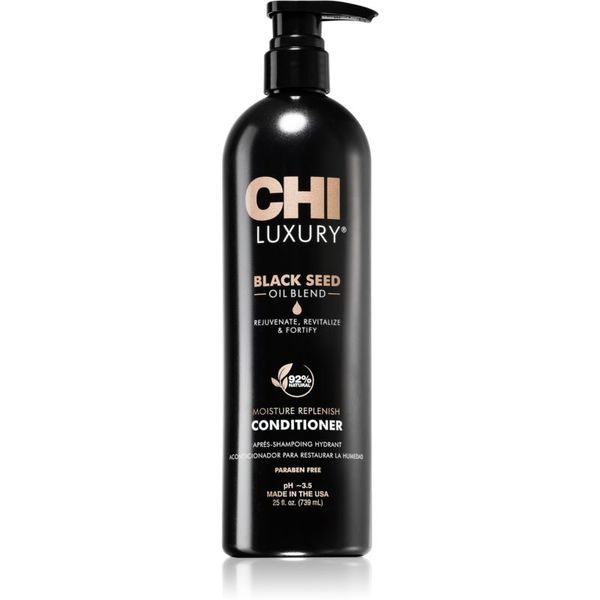CHI CHI Luxury Black Seed Oil Moisture Replenish Conditioner vlažilni balzam za lažje česanje las 739 ml