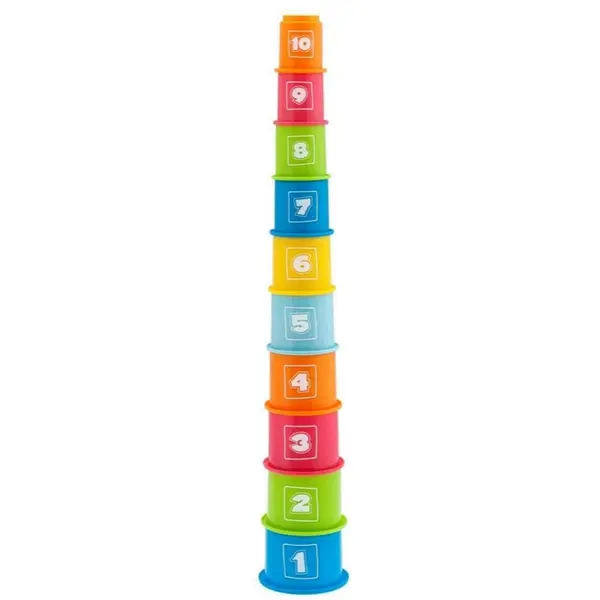 Chicco Chicco 2 in 1 Stacking Cups zložljivi lončki 9m+ 10 kos