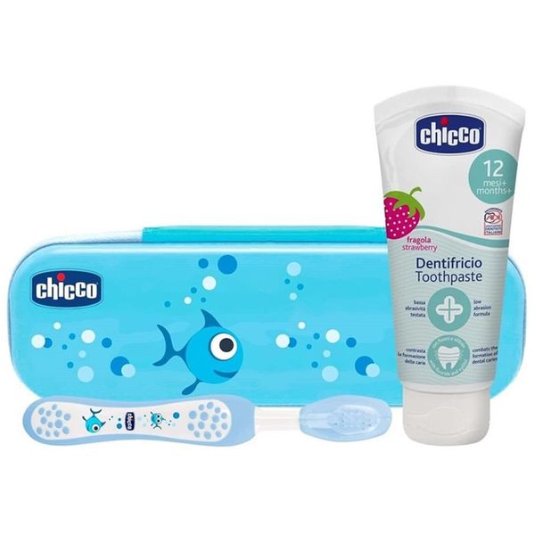 Chicco Chicco Always Smiling 12m+ set zobne nege Blue(za otroke)