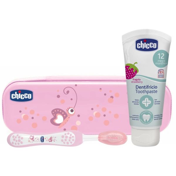 Chicco Chicco Always Smiling 12m+ set zobne nege Strawberry 12 m+(za otroke)