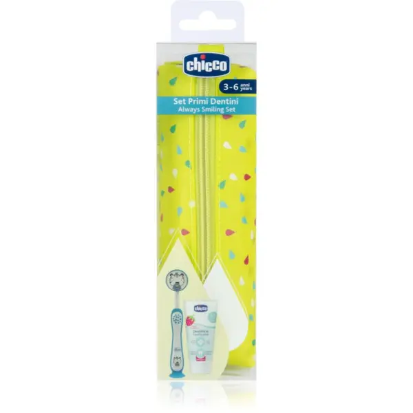 Chicco Chicco Always Smiling Set 3y+ set zobne nege z etuijem Tiger 1 kos