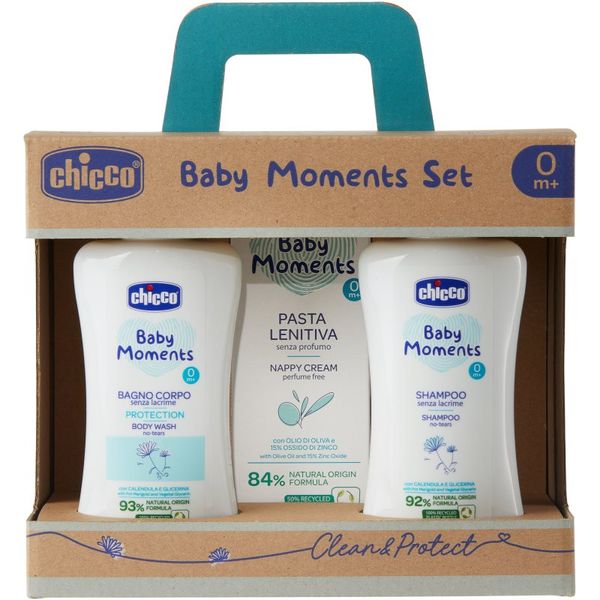 Chicco Chicco Baby Moments Clean & Protect darilni set (za otroke od rojstva)