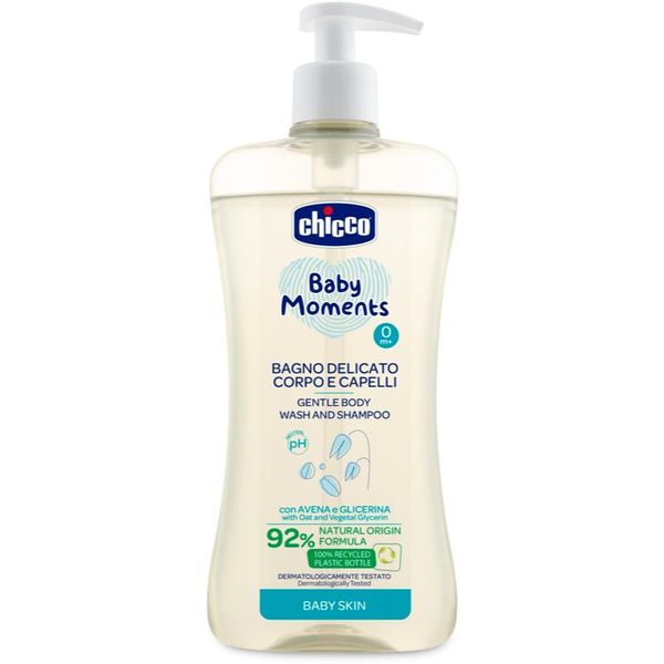 Chicco Chicco Baby Moments nežen otroški šampon za lase in telo 500 ml